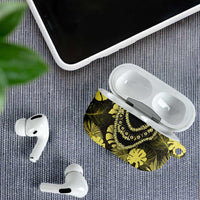 Yellow Hawaii Kukui Nut Lei AirPods Case Hawaiian Pattern Monstera Tropical Vibes - undefined