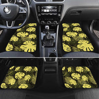Yellow Hawaii Kukui Nut Lei Car Mats Hawaiian Pattern Monstera Tropical Vibes - Polynesian Pride