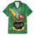 Hawaii Saint Patrick's Day Family Matching Summer Maxi Dress and Hawaiian Shirt Funny Leprechaun With Pot Of Gold - Polynesian Tattoo