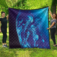 Purple Paradise Polynesia Jellyfish Quilt Plumeria Polynesian Tattoo Glowing Vibes LT14 - Polynesian Pride