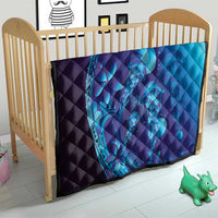 Purple Paradise Polynesia Jellyfish Quilt Plumeria Polynesian Tattoo Glowing Vibes LT14 - Polynesian Pride