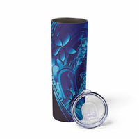 Purple Paradise Polynesia Jellyfish Skinny Tumbler Plumeria Polynesian Tattoo Glowing Vibes