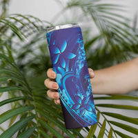 Purple Paradise Polynesia Jellyfish Skinny Tumbler Plumeria Polynesian Tattoo Glowing Vibes