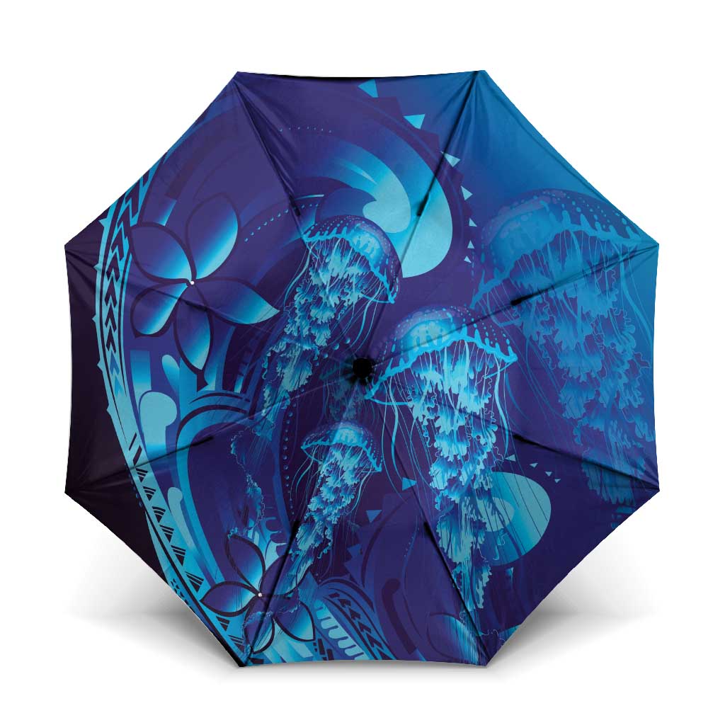 Purple Paradise Polynesia Jellyfish Umbrella Plumeria Polynesian Tattoo Glowing Vibes