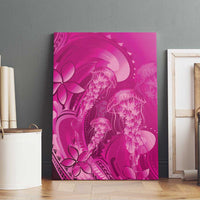 Pink Gradient Polynesia Jellyfish Canvas Wall Art Plumeria Polynesian Tattoo Glowing Vibes LT14 - Polynesian Pride