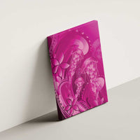 Pink Gradient Polynesia Jellyfish Canvas Wall Art Plumeria Polynesian Tattoo Glowing Vibes LT14 - Polynesian Pride