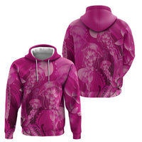 Pink Gradient Polynesia Jellyfish Hoodie Plumeria Polynesian Tattoo Glowing Vibes LT14 - Polynesian Pride