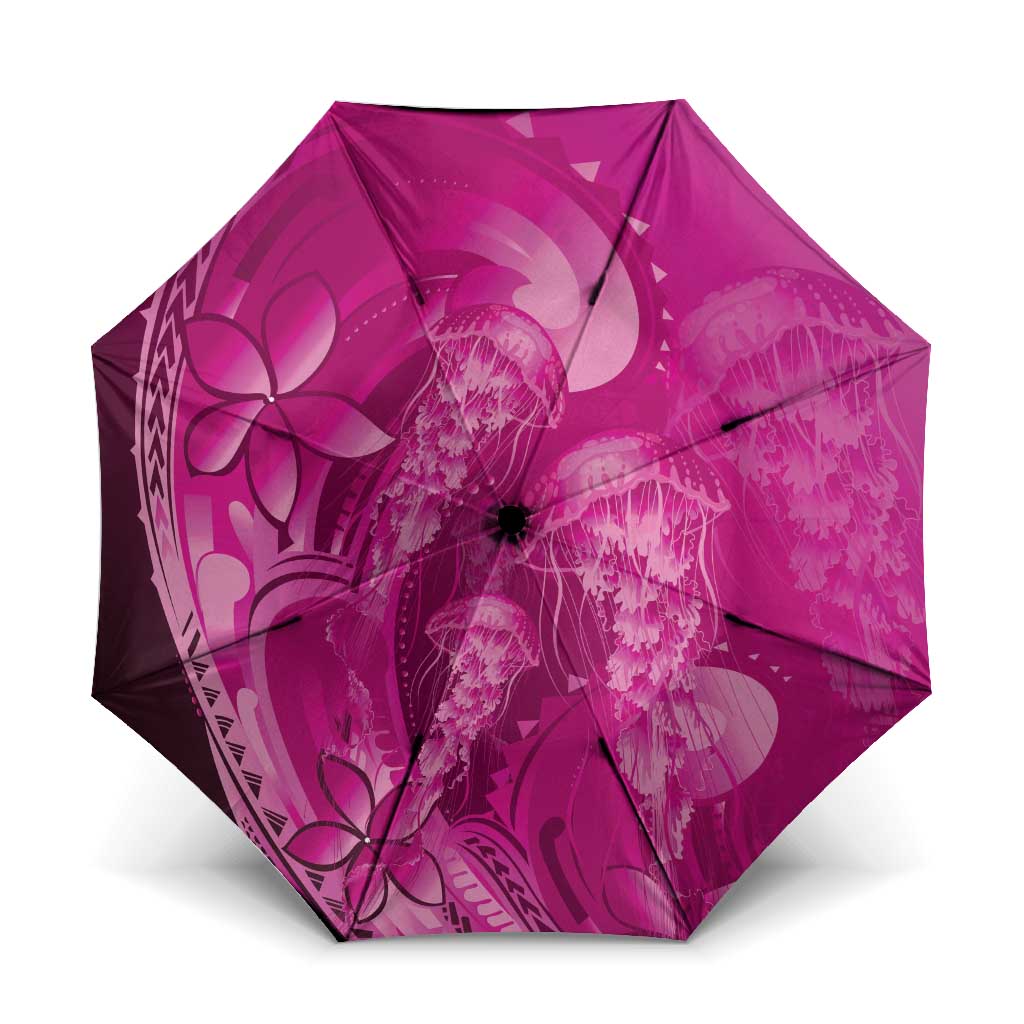 Pink Gradient Polynesia Jellyfish Umbrella Plumeria Polynesian Tattoo Glowing Vibes