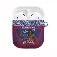 Samoa Independence Day AirPods Case 64th Anniversary Toa O Samoa LT14 Blue - Polynesian Pride