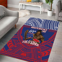Samoa Independence Day Area Rug 64th Anniversary Toa O Samoa LT14 - Polynesian Pride