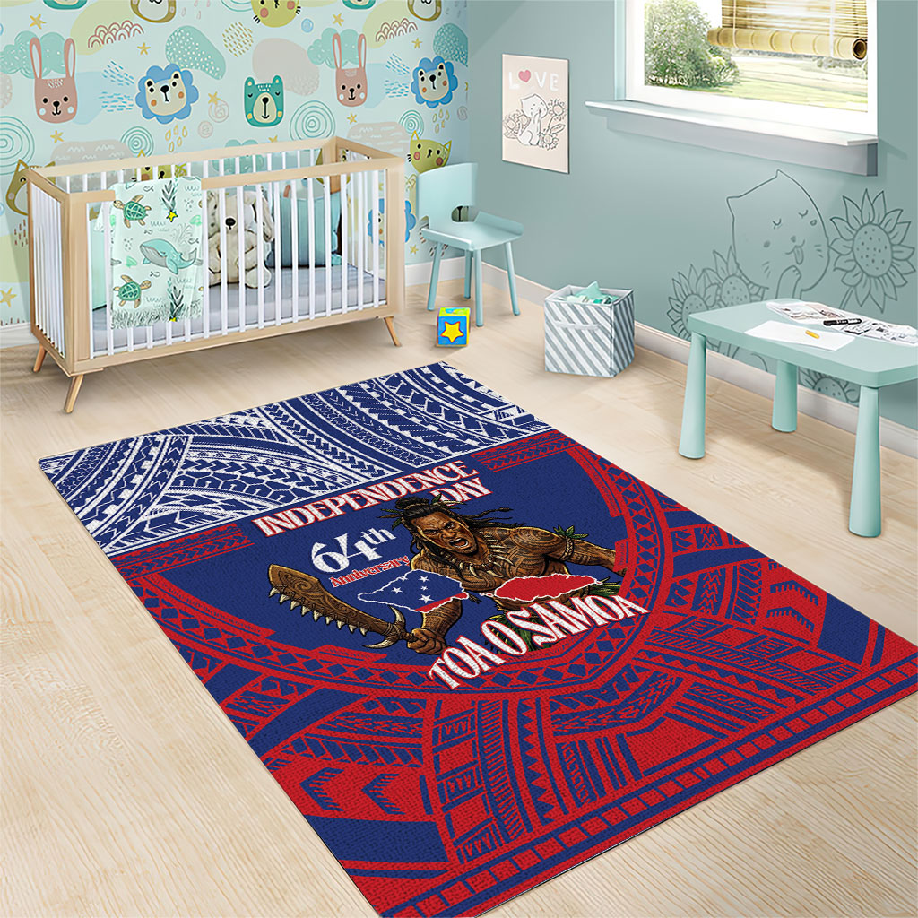 Samoa Independence Day Area Rug 64th Anniversary Toa O Samoa LT14 - Polynesian Pride