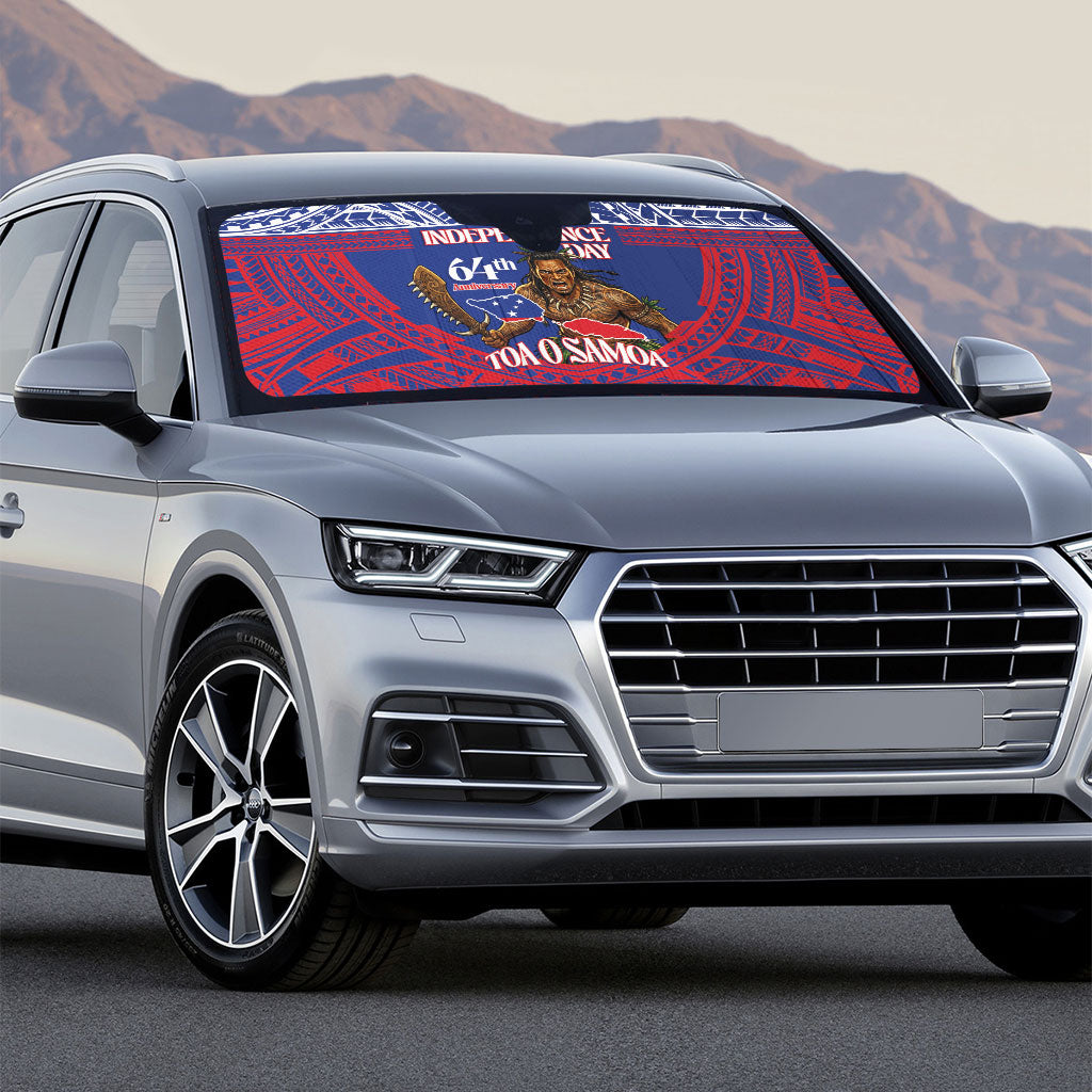 Samoa Independence Day Auto Sun Shade 64th Anniversary Toa O Samoa LT14 - Polynesian Pride
