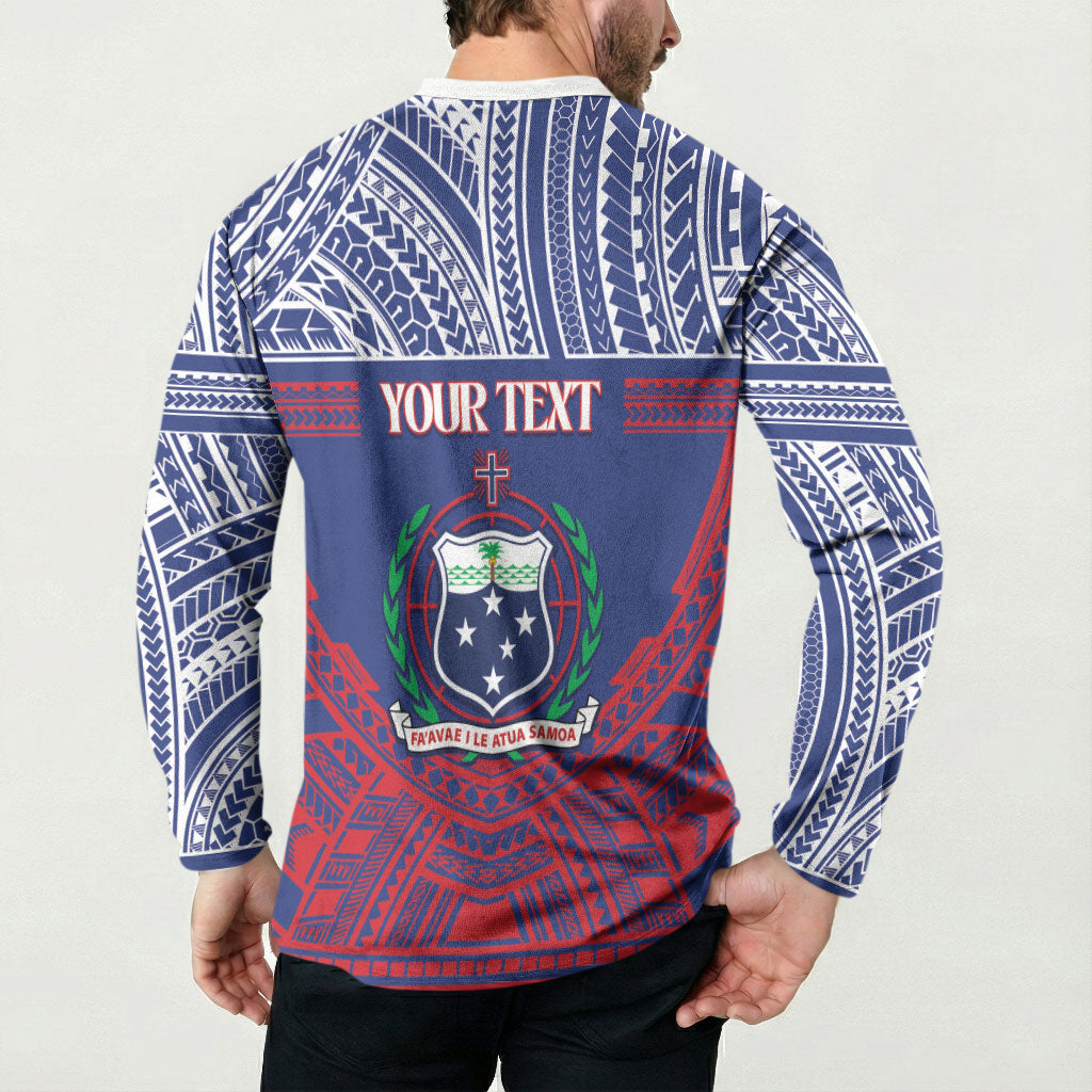 Personalised Samoa Independence Day Button Sweatshirt 64th Anniversary Toa O Samoa LT14 - Polynesian Pride