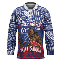 Personalised Samoa Independence Day Hockey Jersey 64th Anniversary Toa O Samoa LT14 Unisex Blue - Polynesian Pride