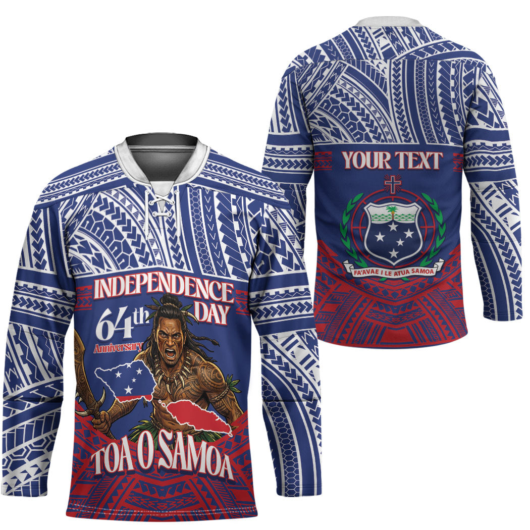 Personalised Samoa Independence Day Hockey Jersey 64th Anniversary Toa O Samoa LT14 - Polynesian Pride