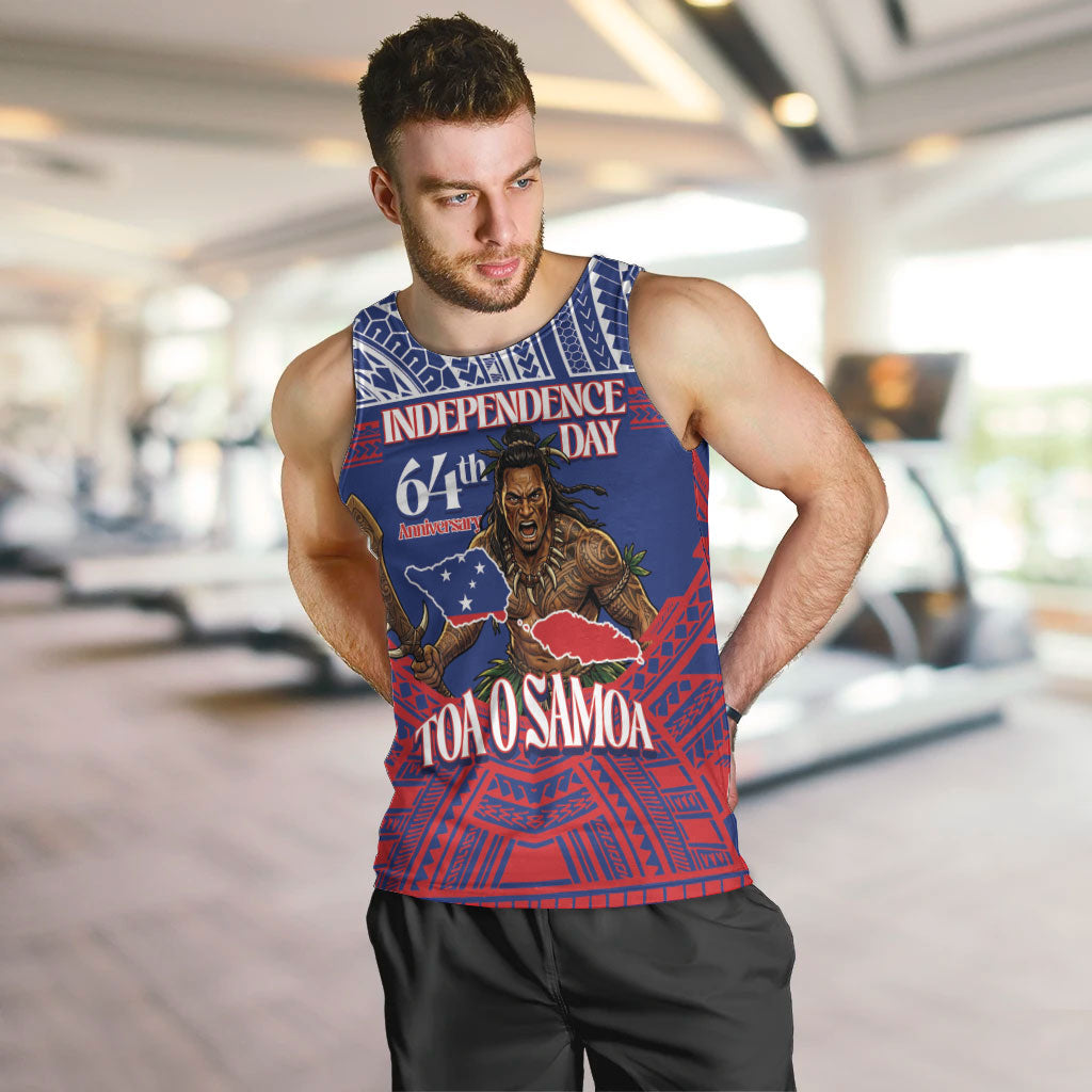 Personalised Samoa Independence Day Men Tank Top 64th Anniversary Toa O Samoa