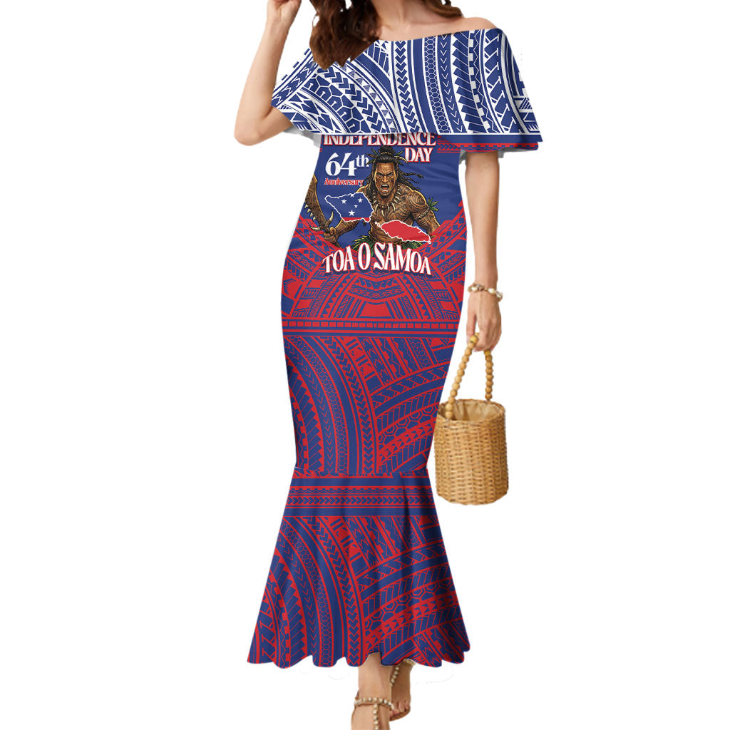 Personalised Samoa Independence Day Mermaid Dress 64th Anniversary Toa O Samoa