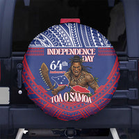 Samoa Independence Day Spare Tire Cover 64th Anniversary Toa O Samoa LT14 No hole Blue - Polynesian Pride