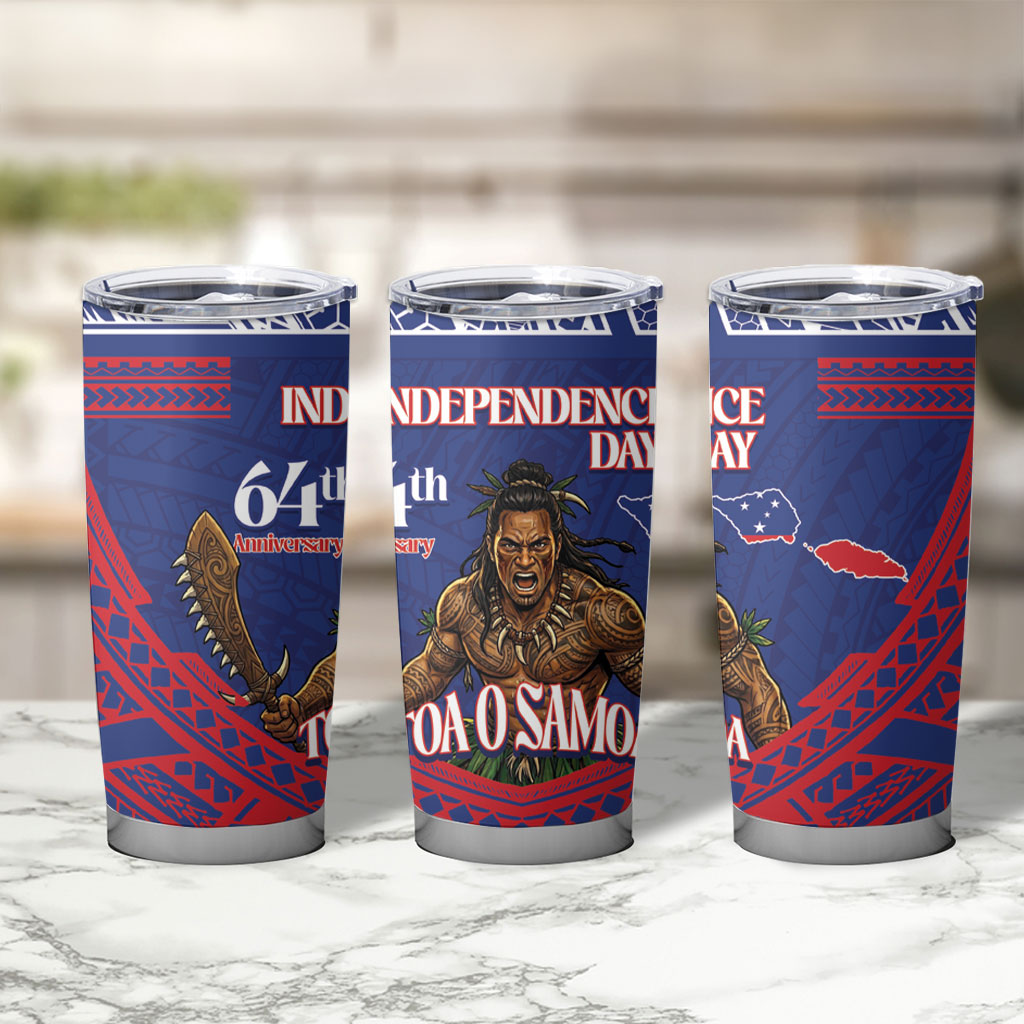 Samoa Independence Day Tumbler Cup 64th Anniversary Toa O Samoa LT14 - Polynesian Pride