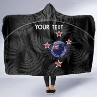 Custom New Zealand Silver Fern Football Hooded Blanket Summer 2024 Olympic Go Aotearoa