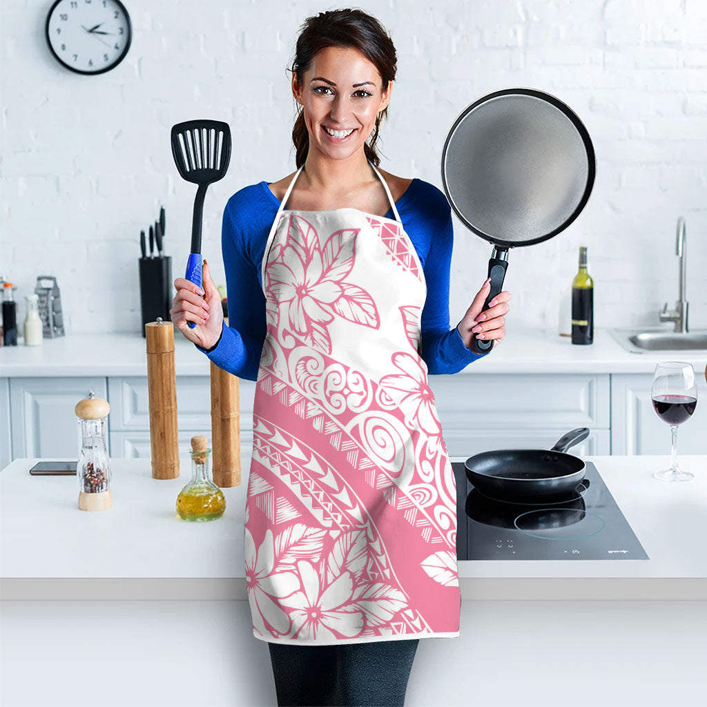 Polynesian Tiare Flower Pink Pastel Vibes Apron