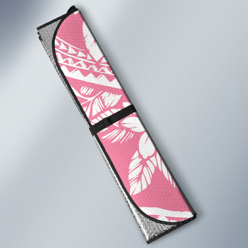 Polynesian Tiare Flower Pink Pastel Vibes Auto Sun Shade