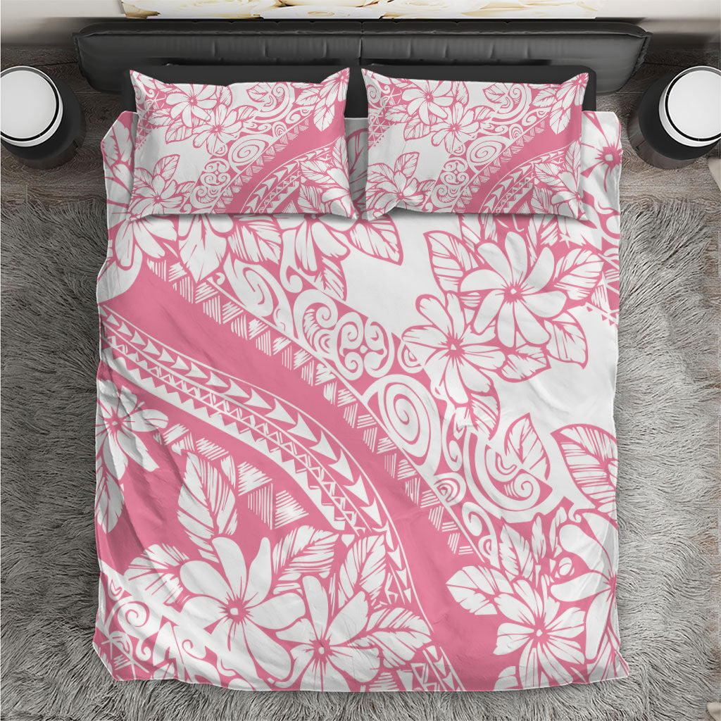 Polynesian Tiare Flower Pink Pastel Vibes Bedding Set
