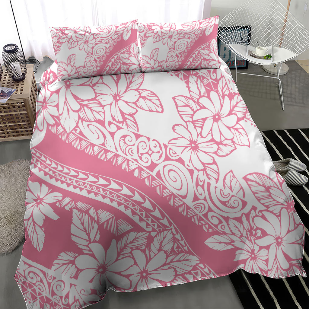 Polynesian Tiare Flower Pink Pastel Vibes Bedding Set