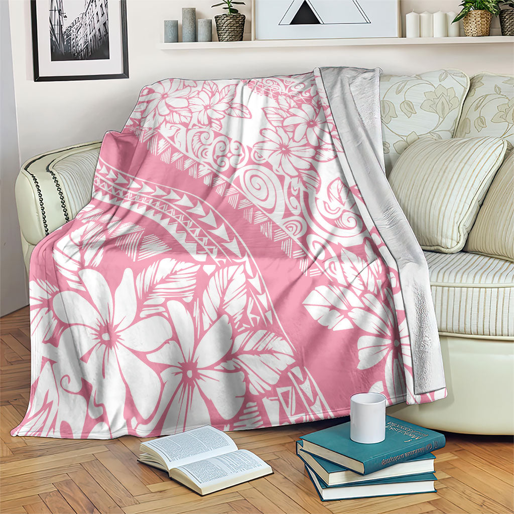 Polynesian Tiare Flower Pink Pastel Vibes Blanket