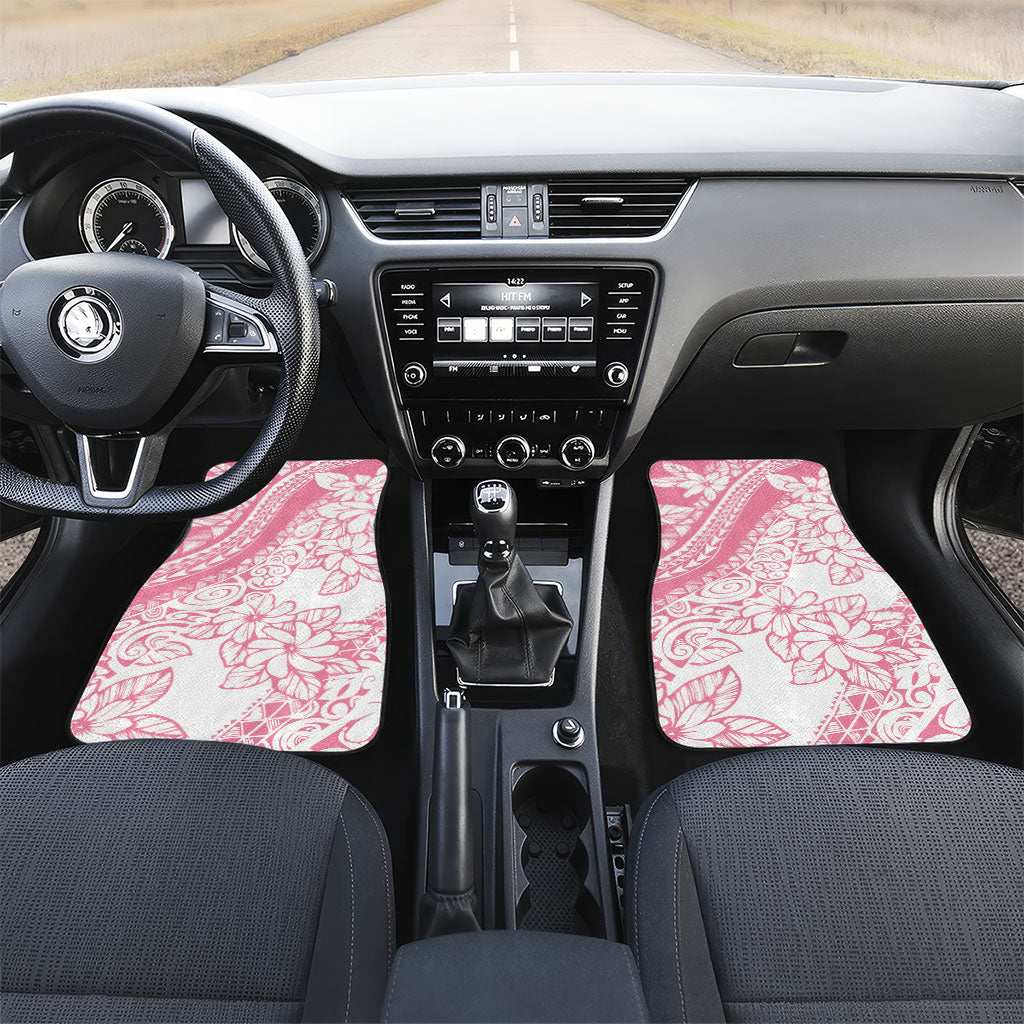 Polynesian Tiare Flower Pink Pastel Vibes Car Mats