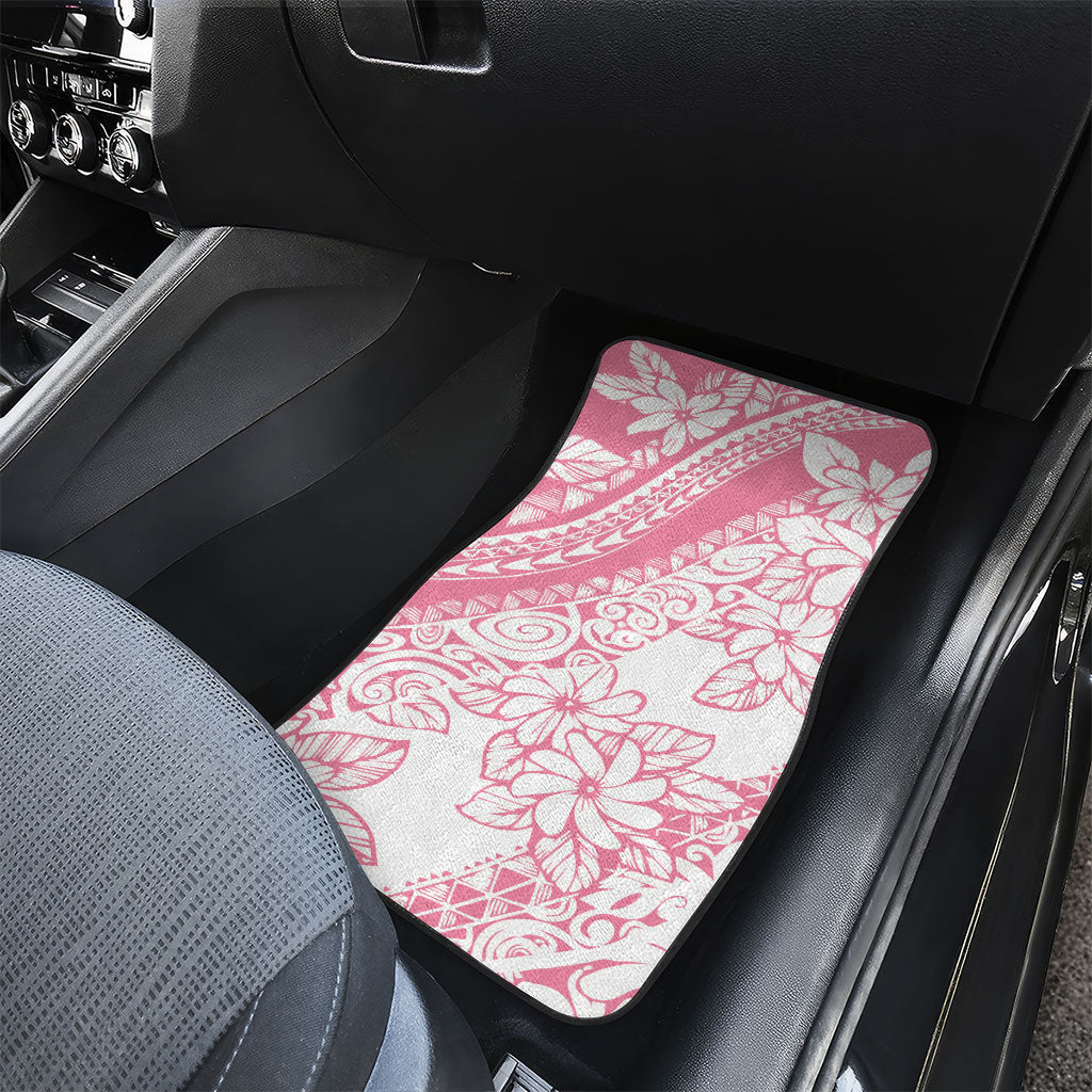 Polynesian Tiare Flower Pink Pastel Vibes Car Mats