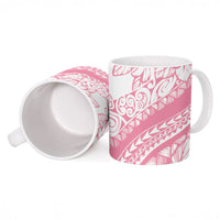 Polynesian Tiare Flower Pink Pastel Vibes Ceramic Mug