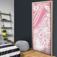 Polynesian Tiare Flower Pink Pastel Vibes Door Cover