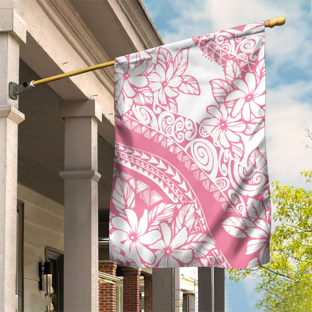 Polynesian Tiare Flower Pink Pastel Vibes Garden Flag