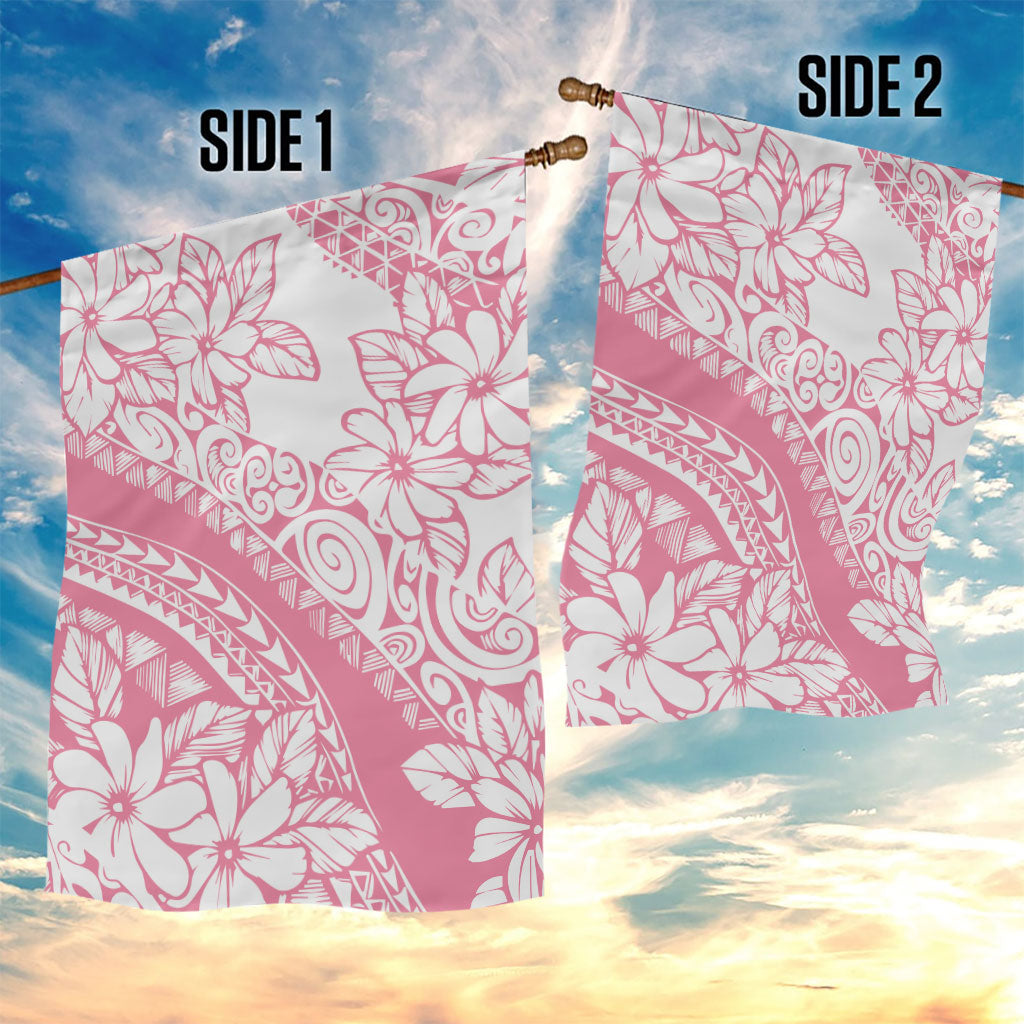 Polynesian Tiare Flower Pink Pastel Vibes Garden Flag