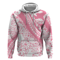 Polynesian Tiare Flower Pink Pastel Vibes Hoodie LT14 Pullover Hoodie Pink - Polynesian Pride