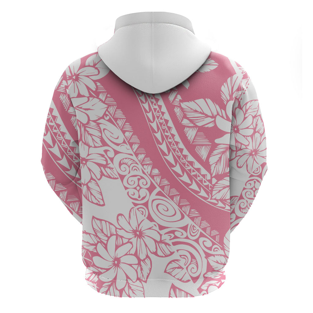 Polynesian Tiare Flower Pink Pastel Vibes Hoodie LT14 - Polynesian Pride
