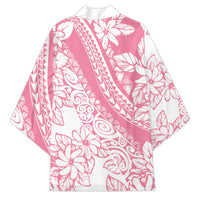 Polynesian Tiare Flower Pink Pastel Vibes Kimono