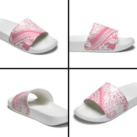 Polynesian Tiare Flower Pink Pastel Vibes Slide Sandals