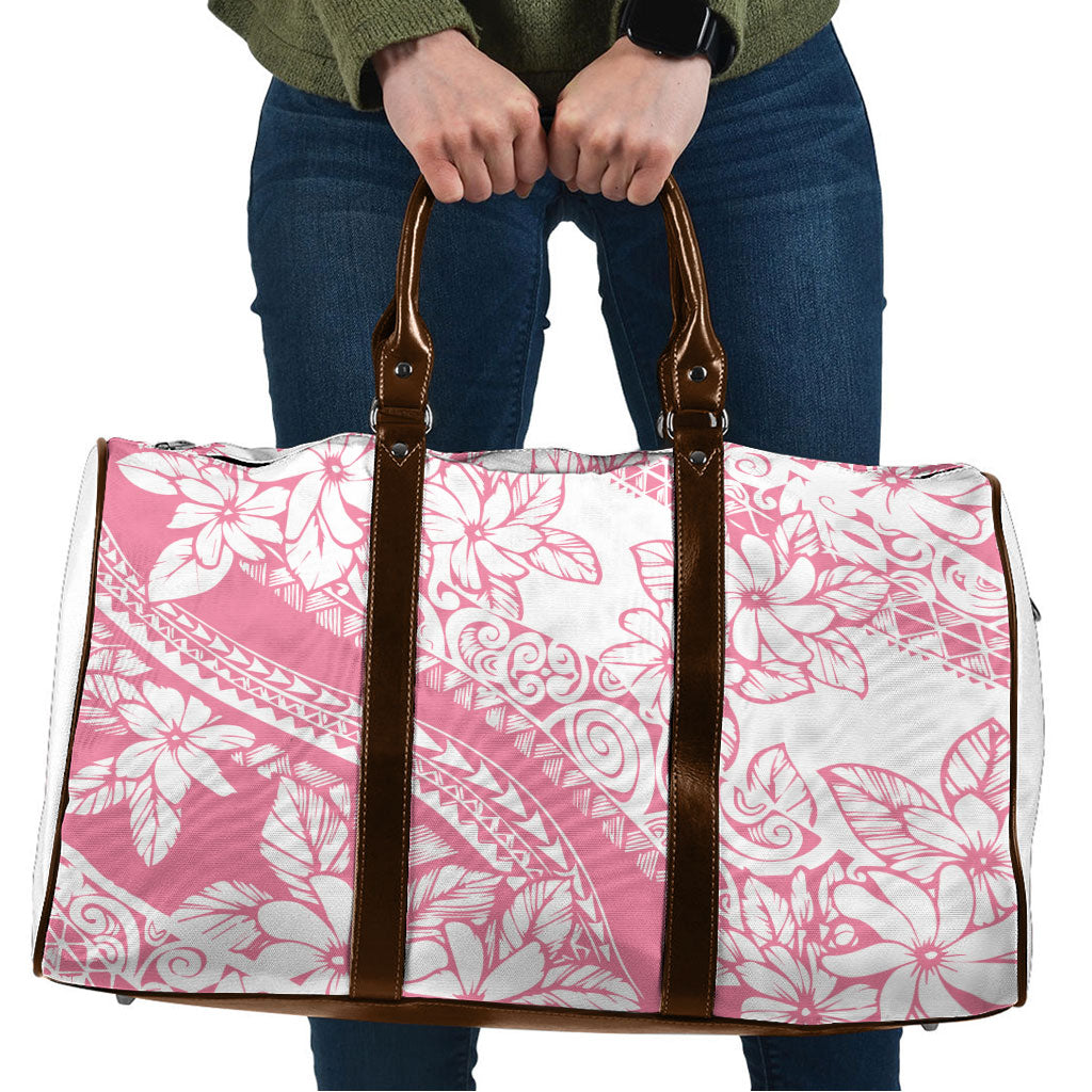 Polynesian Tiare Flower Pink Pastel Vibes Travel Bag