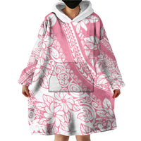 Polynesian Tiare Flower Pink Pastel Vibes Wearable Blanket Hoodie LT14 - Polynesian Pride