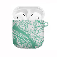 Polynesian Tiare Flower Cyan Pastel Vibes AirPods Case LT14 Cyan - Polynesian Pride