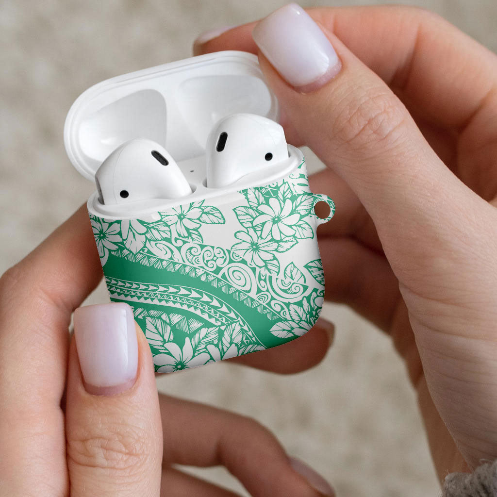 Polynesian Tiare Flower Cyan Pastel Vibes AirPods Case LT14 - Polynesian Pride