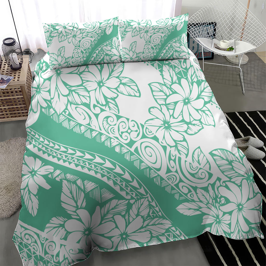 Polynesian Tiare Flower Cyan Pastel Vibes Bedding Set LT14 - Polynesian Pride