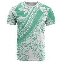 Polynesian Tiare Flower Cyan Pastel Vibes T Shirt