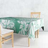 Polynesian Tiare Flower Cyan Pastel Vibes Tablecloth