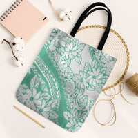 Polynesian Tiare Flower Cyan Pastel Vibes Tote Bag