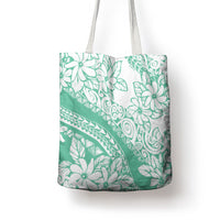 Polynesian Tiare Flower Cyan Pastel Vibes Tote Bag