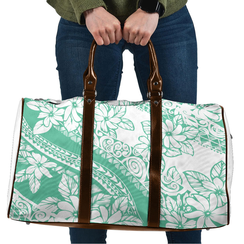 Polynesian Tiare Flower Cyan Pastel Vibes Travel Bag