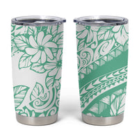 Polynesian Tiare Flower Cyan Pastel Vibes Tumbler Cup